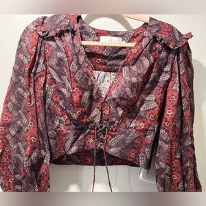 Zimmermann crop linen shirt Zimmermann size 2 (medium or size 6/8)